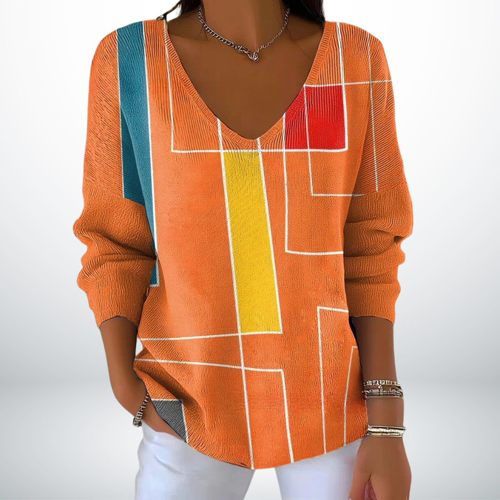 Jolien – Comfortabele V-Hals Pullover