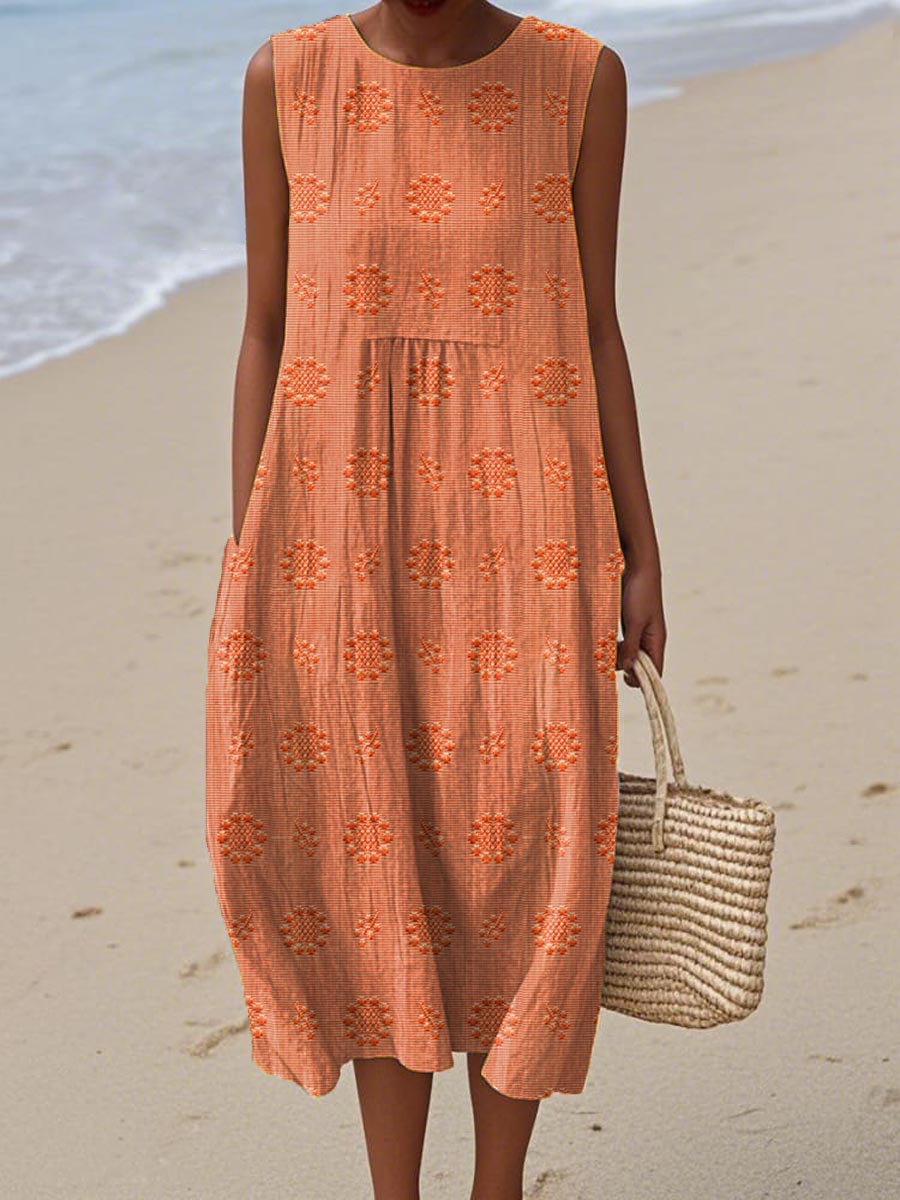 Rose™ — Elegante Mouwloze Jurk met Zakken