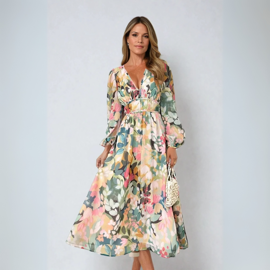 Elvira™ — Lange Boho-Chic Jurk