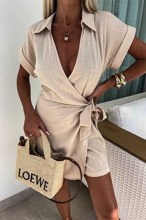 Nina™ — Trendy Jumpsuit van Linnen en Katoen