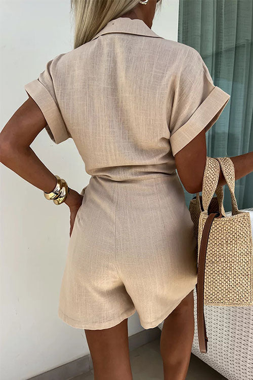 Nina™ — Trendy Jumpsuit van Linnen en Katoen