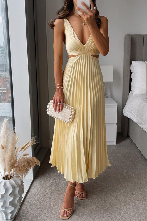 Elsa™ — Elegant Plissé Maxi jurk