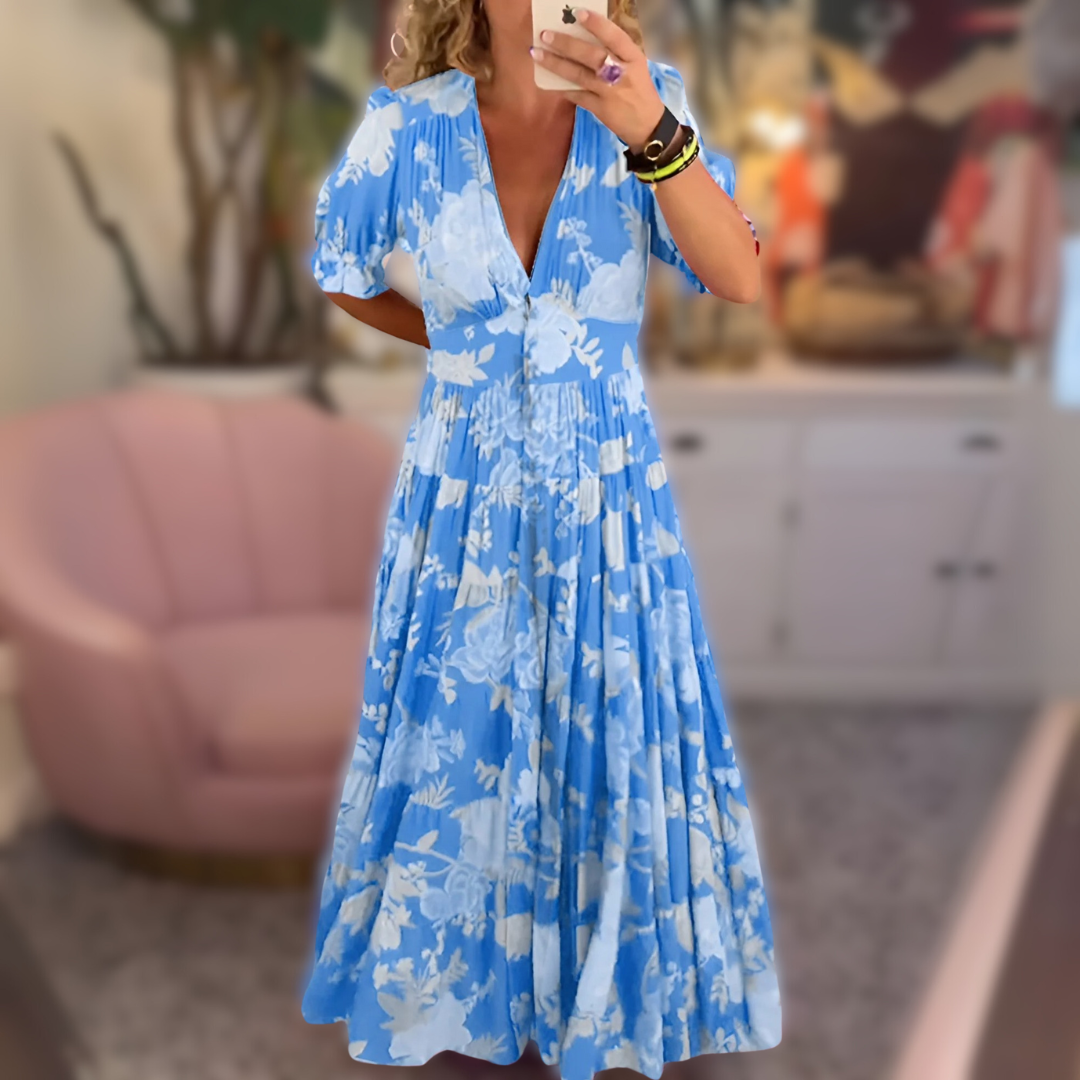 Nathalie™ — Jurk met V-hals