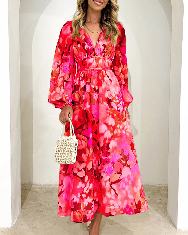 Elvira™ — Lange Boho-Chic Jurk