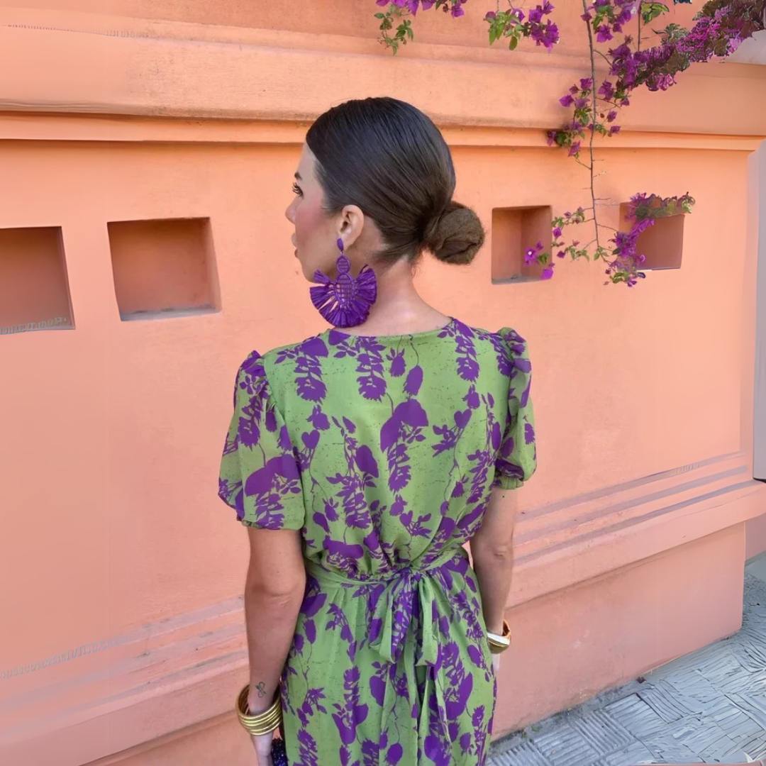 Danielle™ — Midi Jurk met Bloemenprint