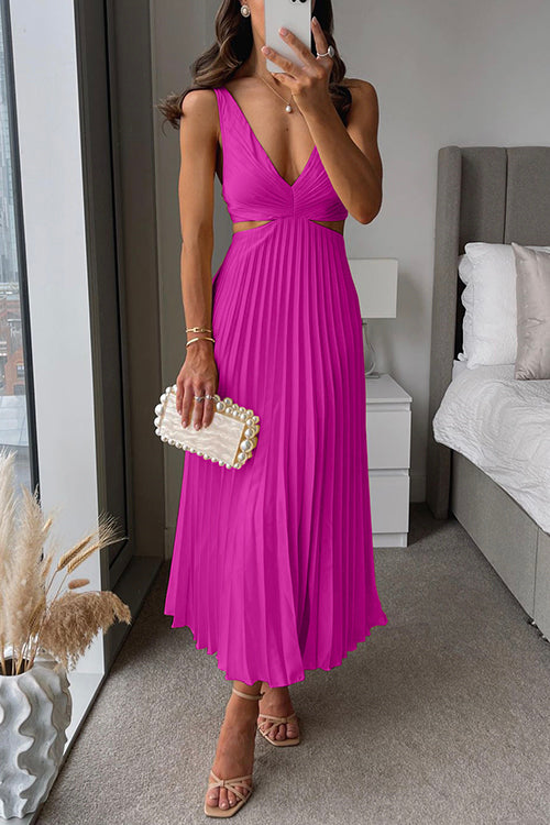 Elsa™ — Elegant Plissé Maxi jurk