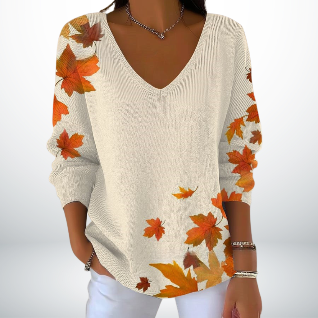 Jolien™ – Zachte Pullover met Vrouwelijke V-Hals