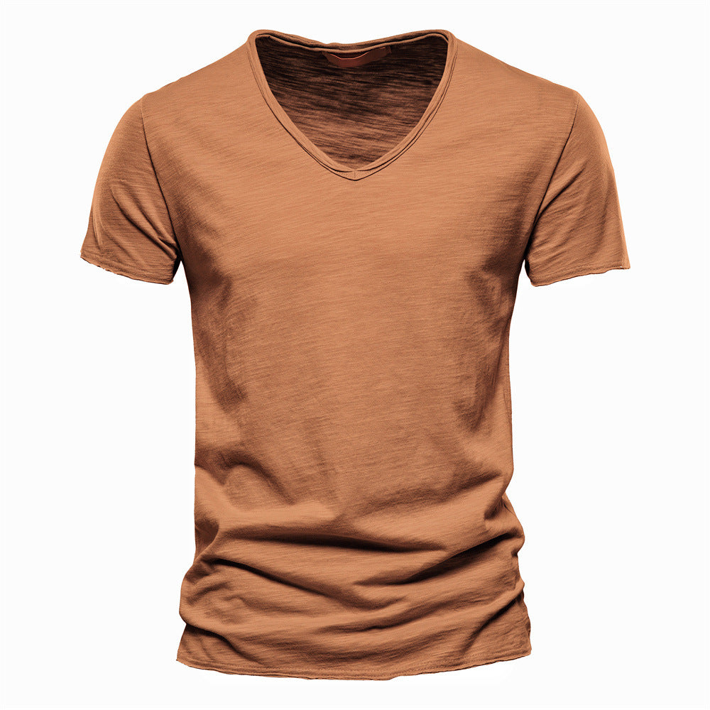 Essenz – V-hals katoenen basic shirt (1+1 Gratis)