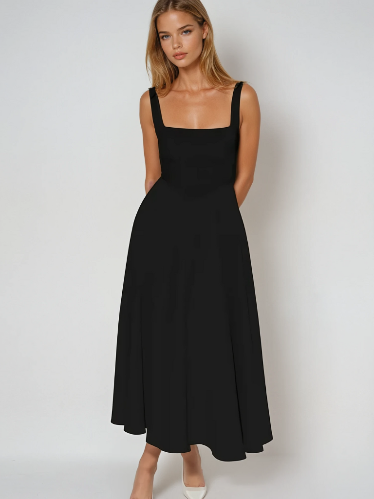 Scarlett™ — Elegante Midi Jurk met Italiaanse Allure