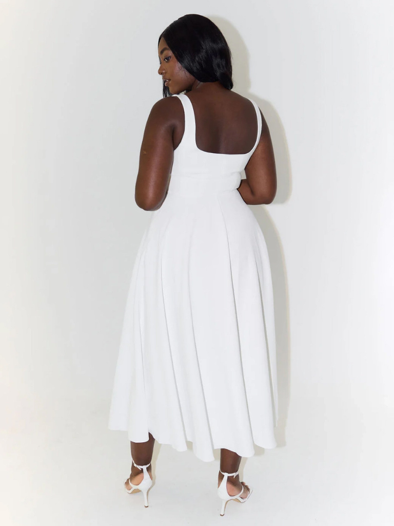 Scarlett™ — Elegante Midi Jurk met Italiaanse Allure