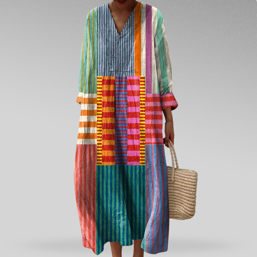 Ottilie™ — Franse Geometrische Zomerjurk