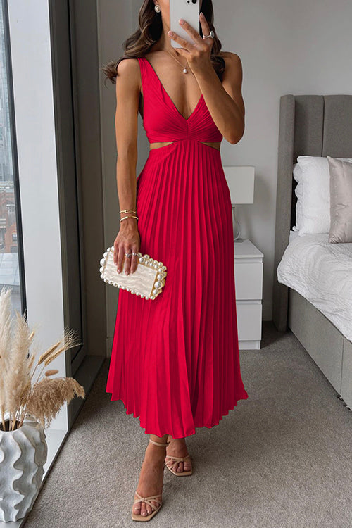 Elsa™ — Elegant Plissé Maxi jurk