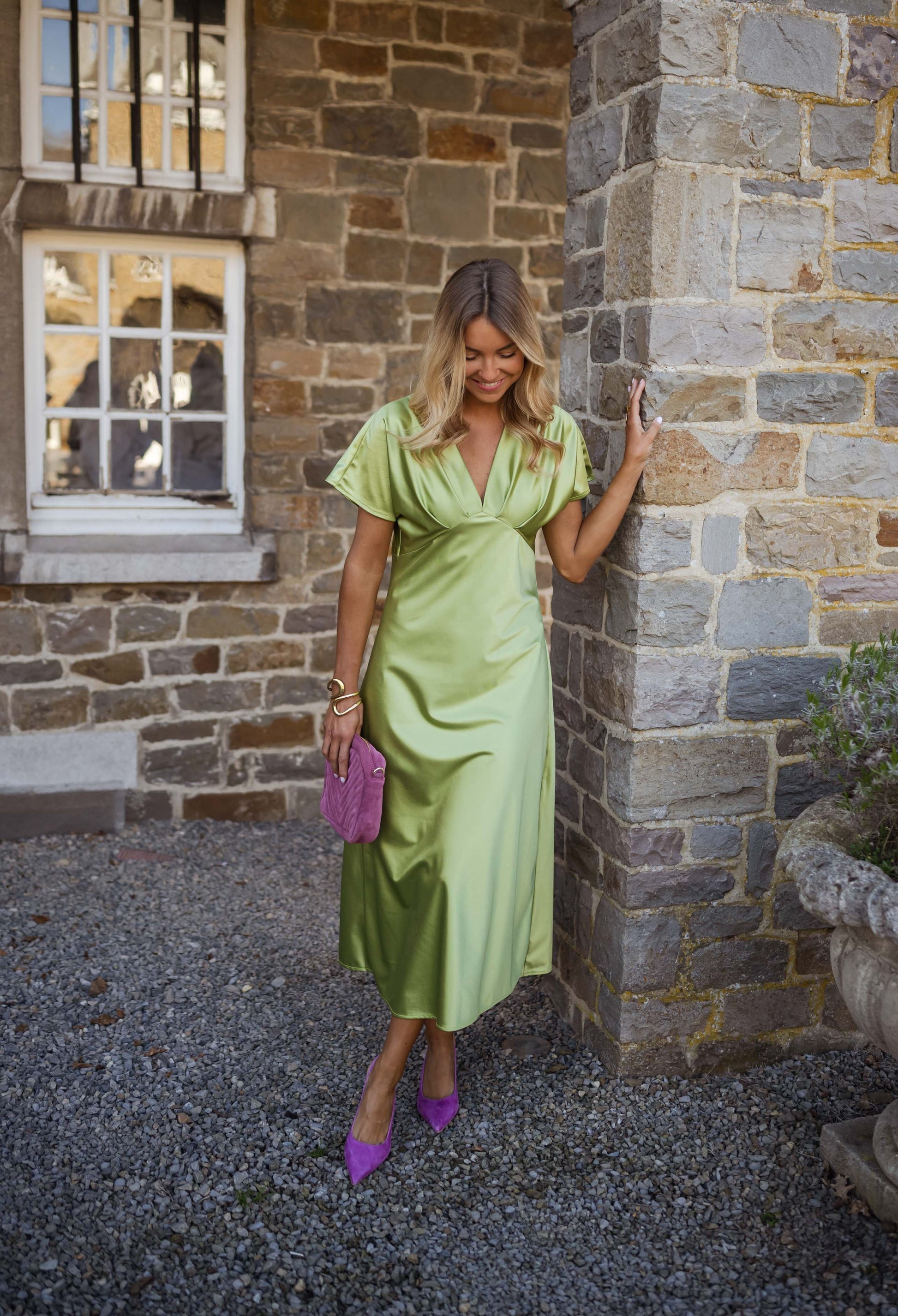 Éléonore™ — V-Hals Zomer Jurk