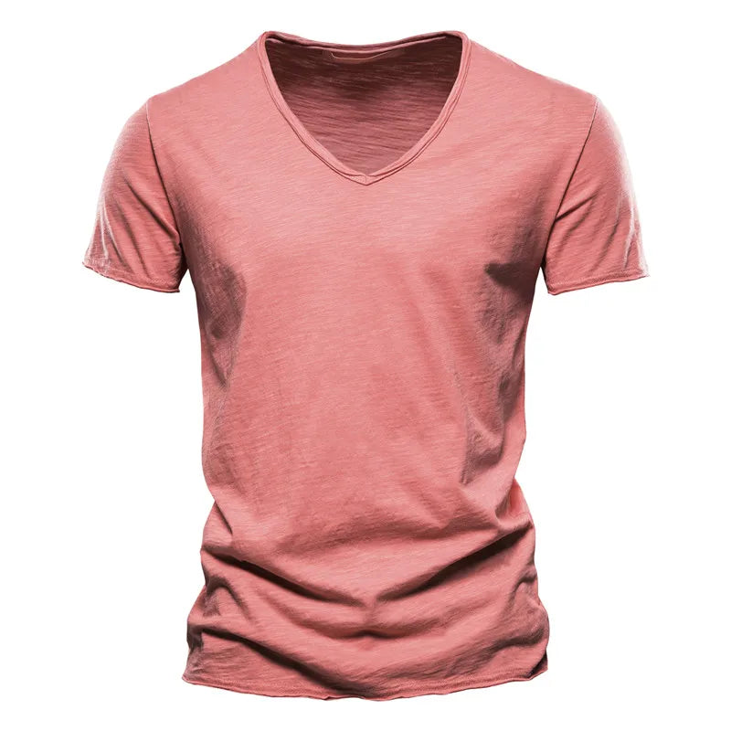 Essenz – V-hals katoenen basic shirt (1+1 Gratis)