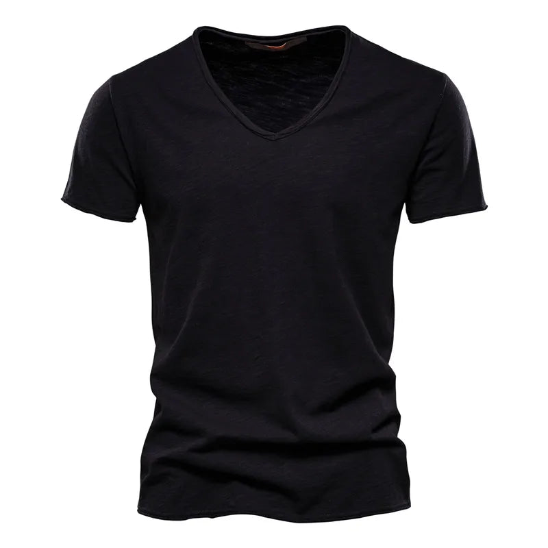 Essenz – V-hals katoenen basic shirt (1+1 Gratis)