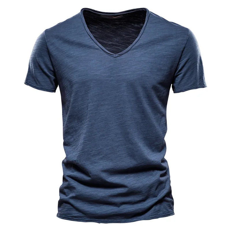 Essenz – V-hals katoenen basic shirt (1+1 Gratis)