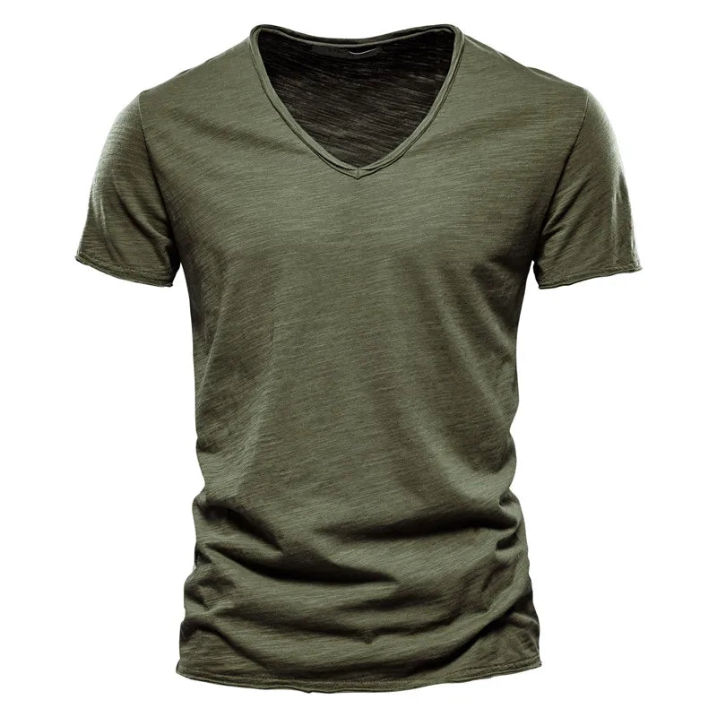 Essenz – V-hals katoenen basic shirt (1+1 Gratis)