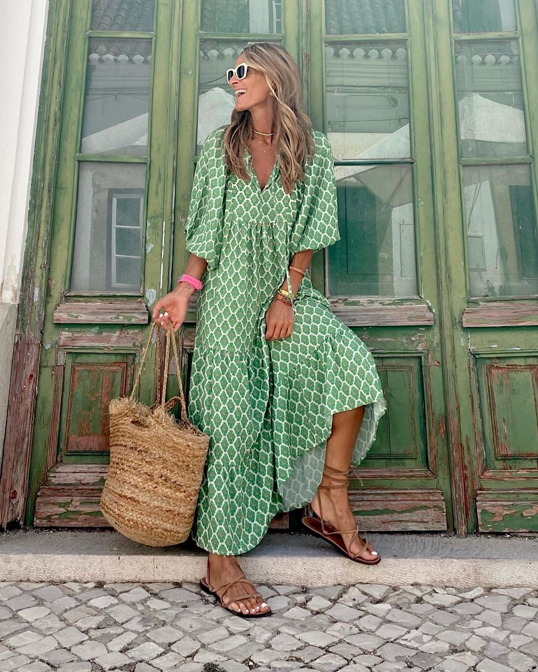 Fleur™ — Luchtige Boho Maxijurk met Zomerse Flair