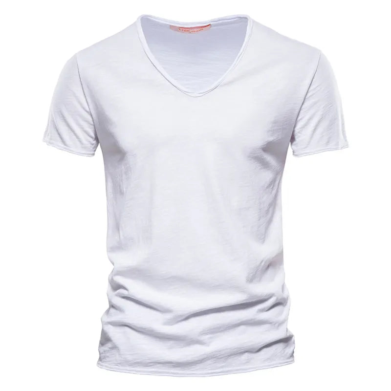 Essenz – V-hals katoenen basic shirt (1+1 Gratis)