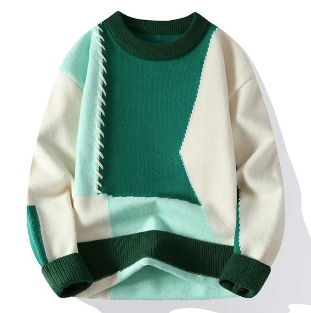 Ezaro - Patchwork Trui met Karakter
