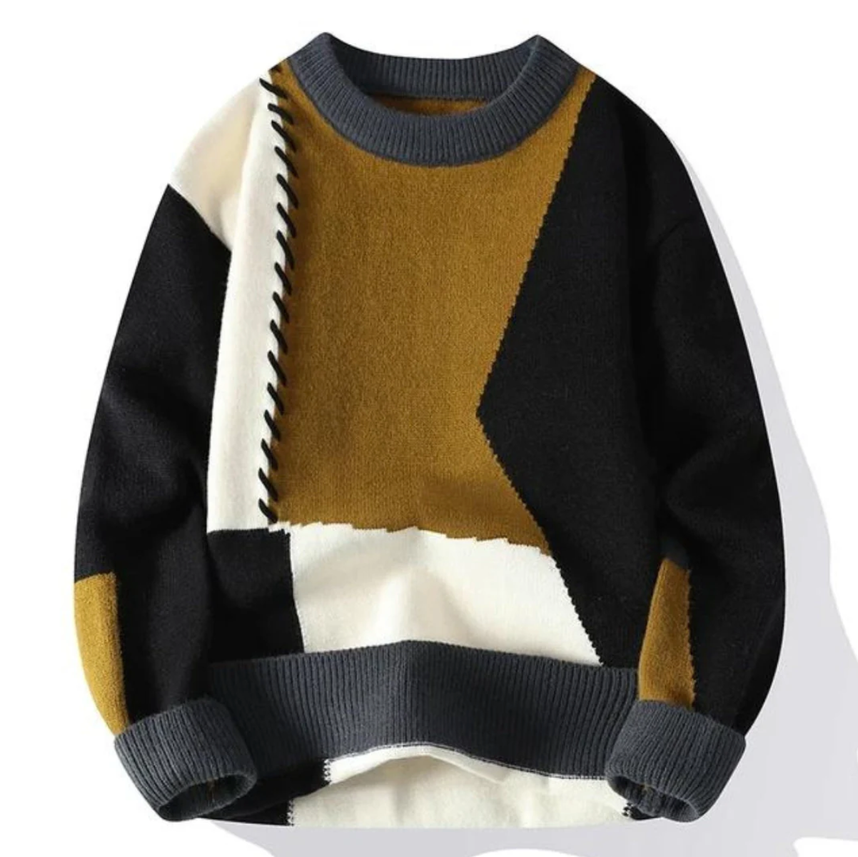 Ezaro - Patchwork Trui met Karakter
