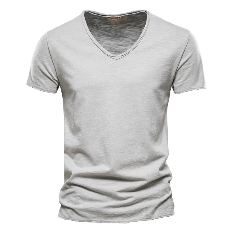 Essenz – V-hals katoenen basic shirt (1+1 Gratis)