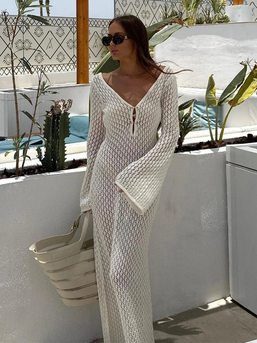 Lexi™ — Stijlvol Strandjurkje met Open Rug