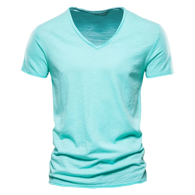 Essenz – V-hals katoenen basic shirt (1+1 Gratis)