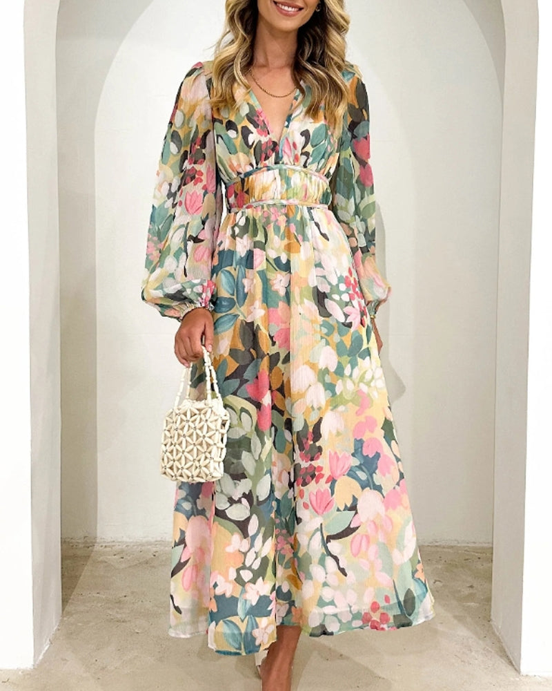 Elvira™ — Lange Boho-Chic Jurk