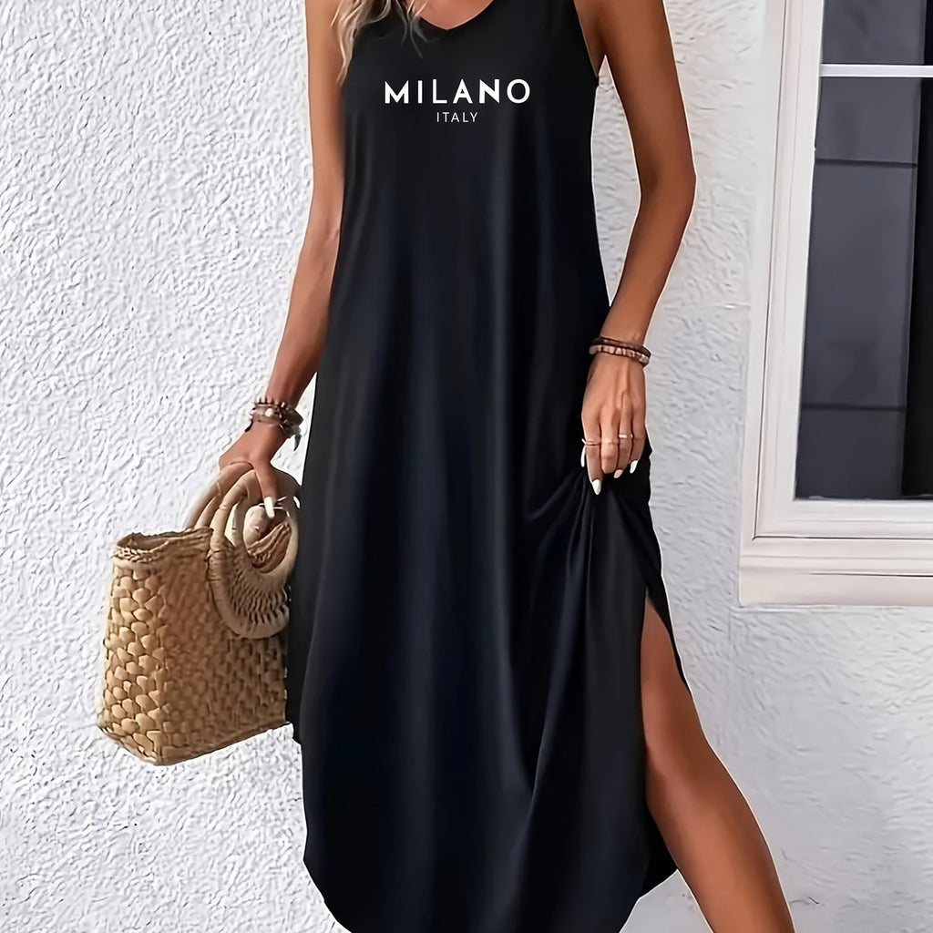 Élisa™ — Sexy Halterjurk met Print