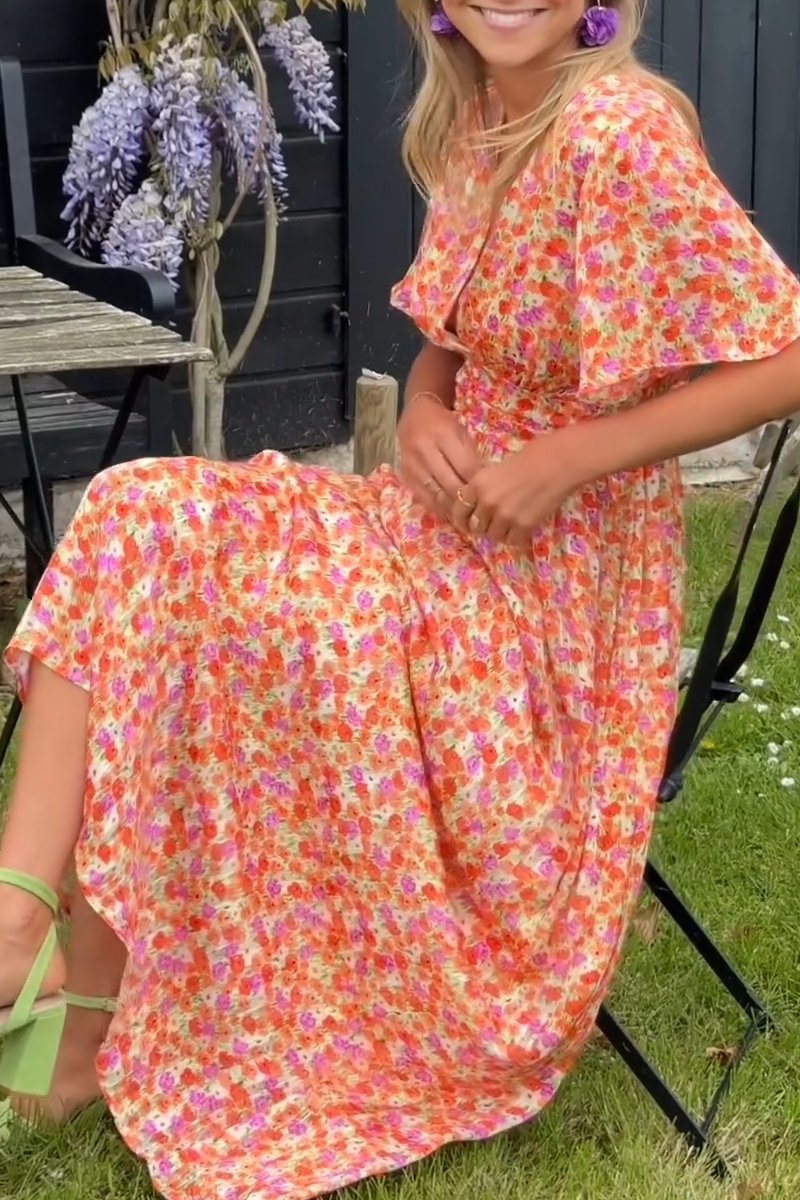 Pauline™ — Lange Bloemenjurk met Romantische Uitstraling