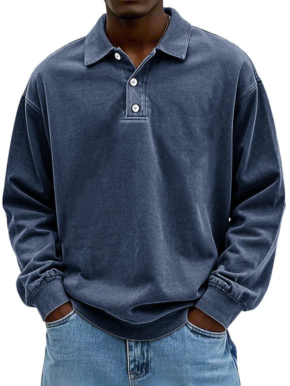Edgar – Tijdloze Polo met Lange Mouwen